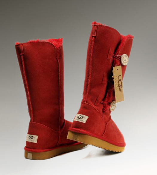 UGG Bailey Button Triplet 1873 Red Boots